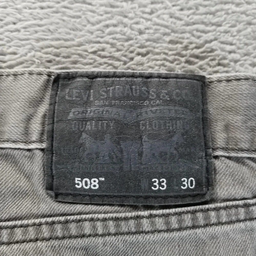Levis 508 Jeans Mens 33x30 Gray Regular Tapered Medium Wash Denim‎ Comfort